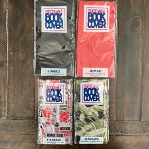 STRETCHABLE BOOK COVER Set of 6: 4 jumbo, 2 standard NWT